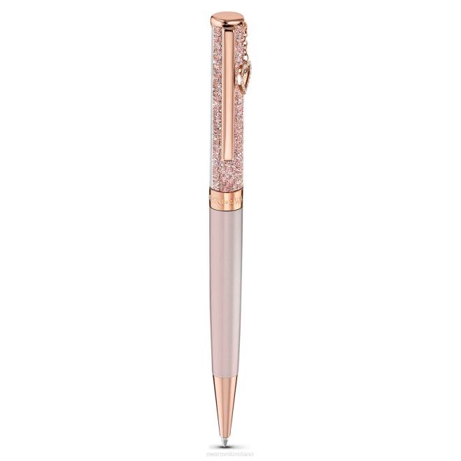 Swarovski DV4B1284 Accessori cuore, tonalità oro rosa, laccato rosa, placcato tonalità oro rosa penna a sfera cristallina