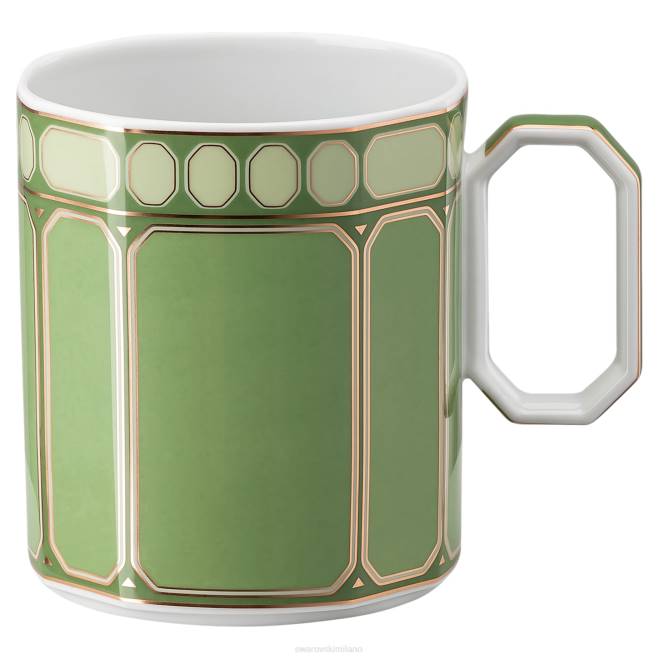 Swarovski DV4B1709 decorazioni porcellana, verde tazza signum con coperchio
