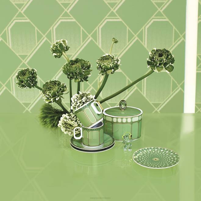 Swarovski DV4B1712 decorazioni porcellana, multicolore set da caffè espresso Signum