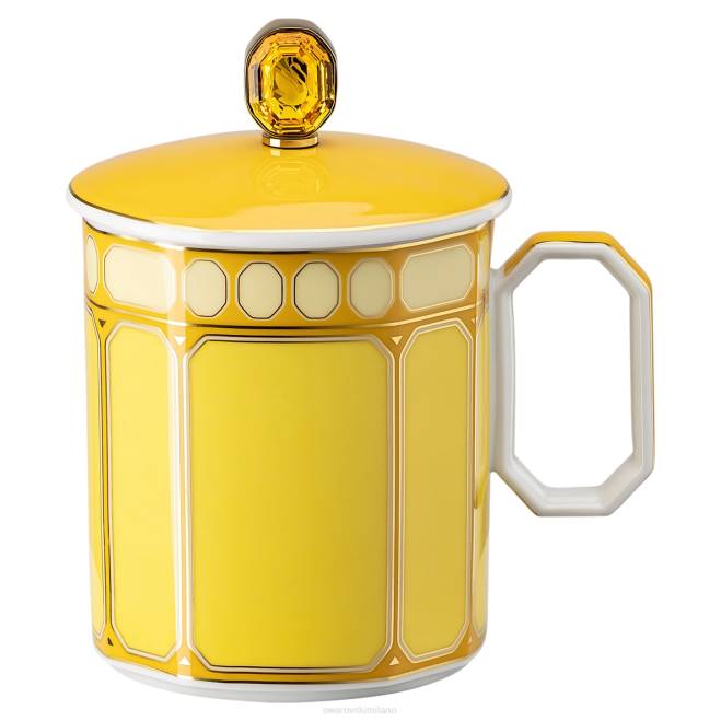 Swarovski DV4B1713 decorazioni porcellana, giallo tazza signum con coperchio