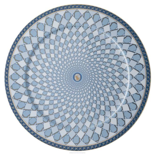 Swarovski DV4B1718 decorazioni porcellana, blu targa di servizio Signum