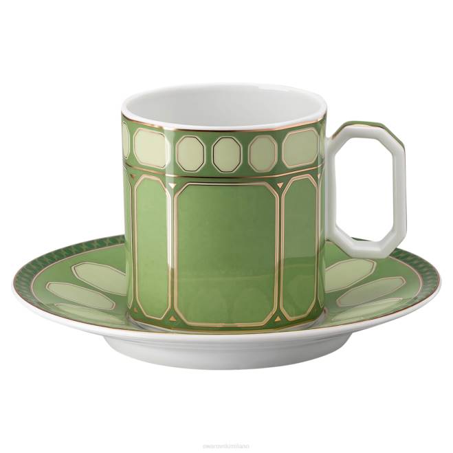 Swarovski DV4B1729 decorazioni porcellana, verde tazza da caffè signum con piattino