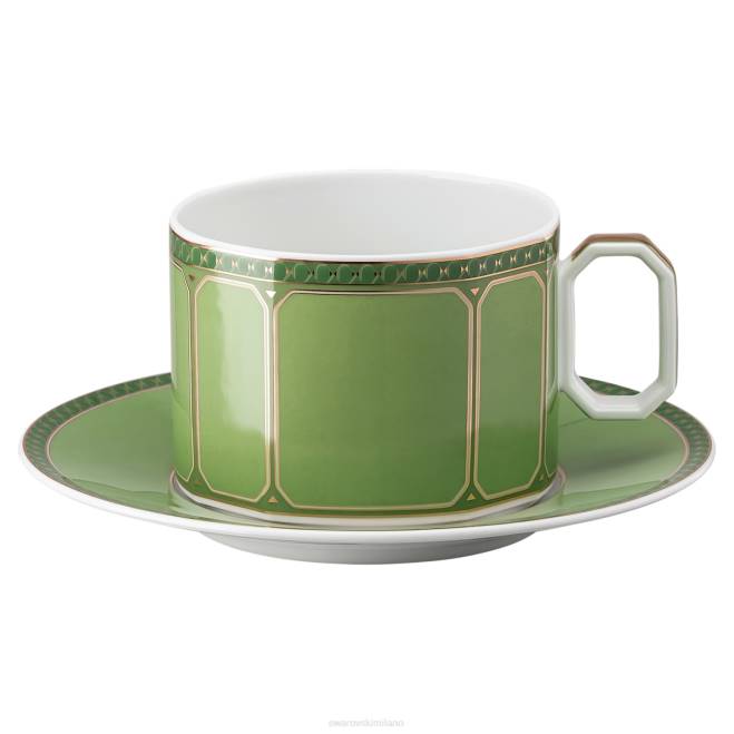 Swarovski DV4B1735 decorazioni porcellana, verde tazza con piattino
