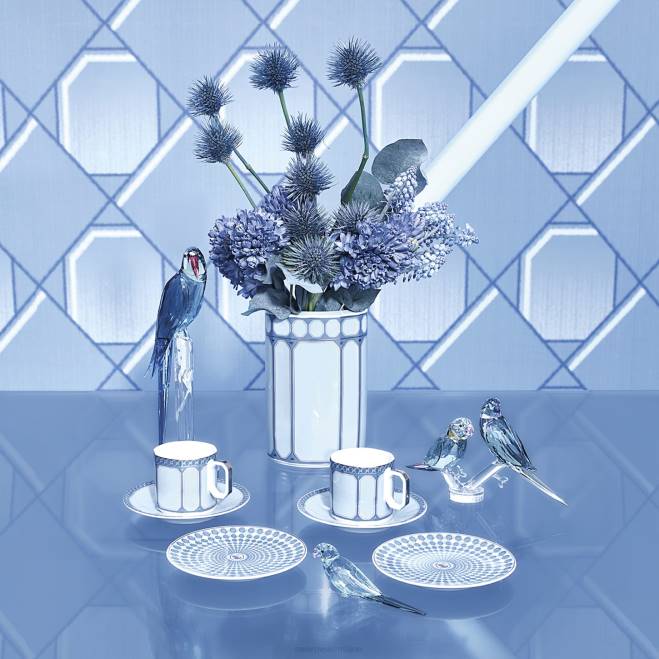 Swarovski DV4B1748 decorazioni porcellana, blu targa del segno