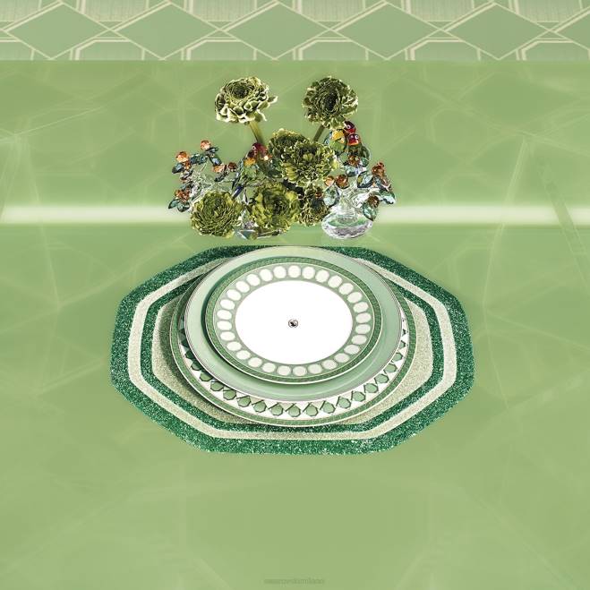 Swarovski DV4B1753 decorazioni porcellana, verde piatto fondo signum