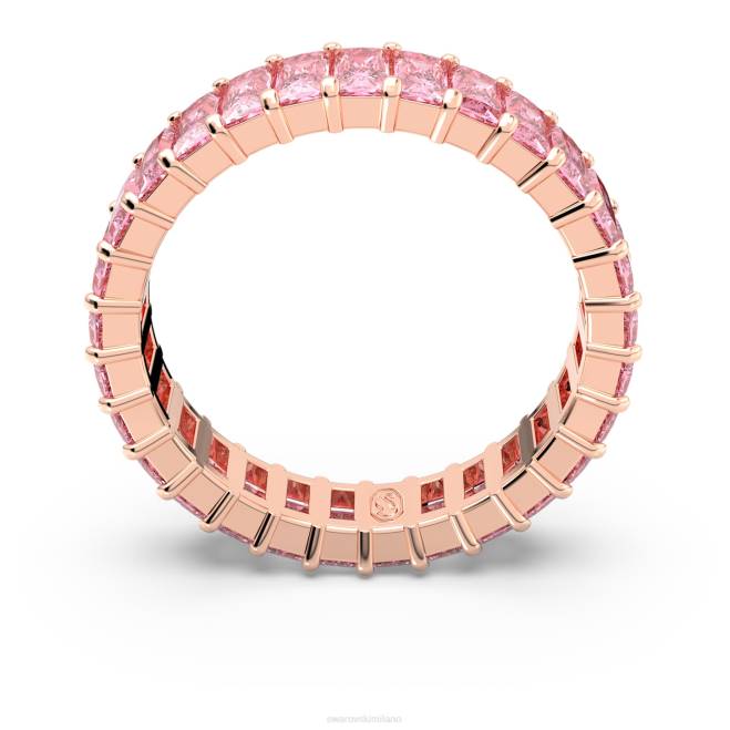 Swarovski DV4B1000 gioielleria taglio baguette, rosa, placcato tonalità oro rosa anello della matrice