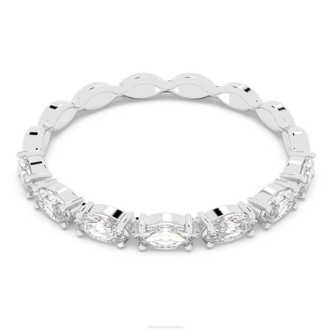 Swarovski DV4B1004 gioielleria taglio marquise, bianco, placcato rodio anello vittore