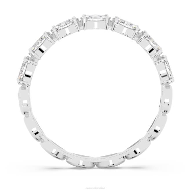 Swarovski DV4B1004 gioielleria taglio marquise, bianco, placcato rodio anello vittore