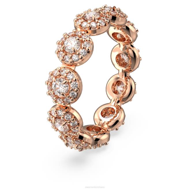 Swarovski DV4B1016 gioielleria taglio rotondo, pavé, bianco, placcato tonalità oro rosa anello della costellazione