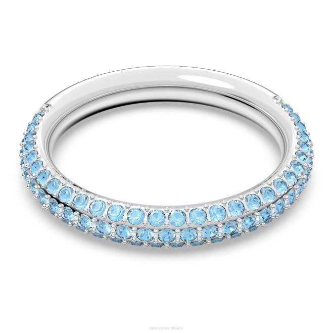 Swarovski DV4B1018 gioielleria blu, rodiato anello di pietra