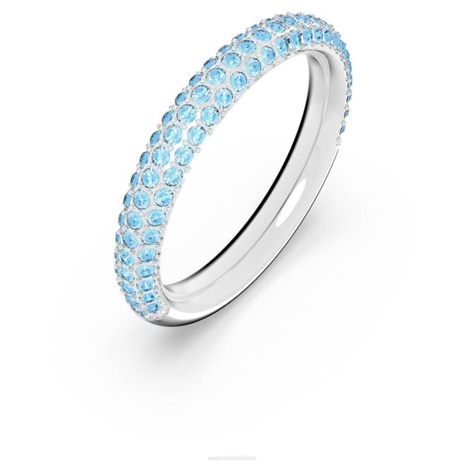 Swarovski DV4B1018 gioielleria blu, rodiato anello di pietra