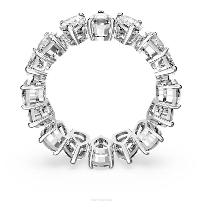 Swarovski DV4B997 gioielleria taglio a goccia, bianco, rodiato anello vittore