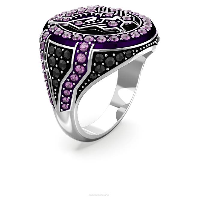 Swarovski DV4B1085 gioielleria pantera nera, viola, placcato rodio meraviglioso anello della pantera nera