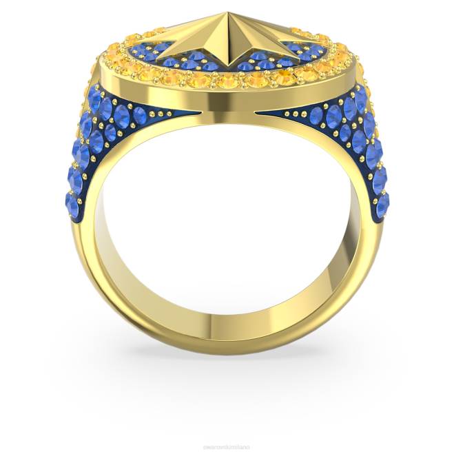 Swarovski DV4B1089 gioielleria multicolore, placcato color oro anello Marvel Capitano Marvel