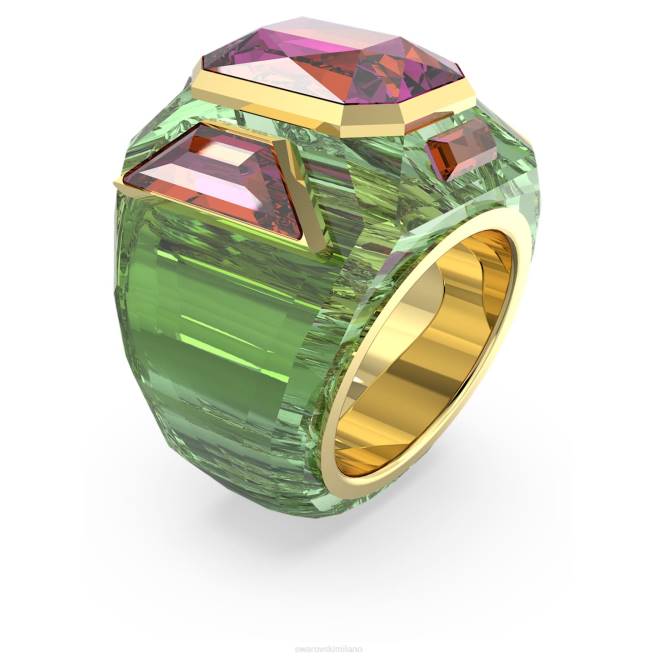 Swarovski DV4B1036 gioielleria multicolore, placcato color oro anello da cocktail cromato