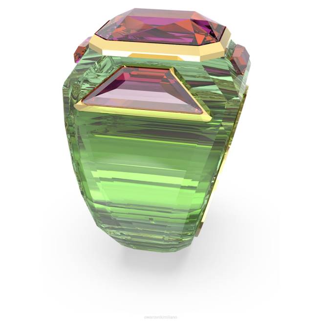 Swarovski DV4B1036 gioielleria multicolore, placcato color oro anello da cocktail cromato