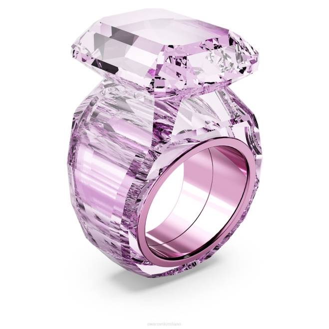 Swarovski DV4B1041 gioielleria taglio ottagonale, rosa anello da cocktail lucente