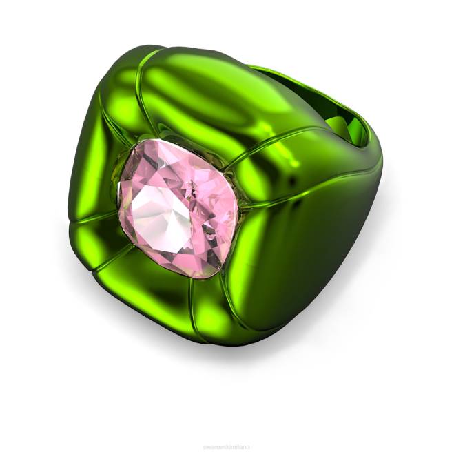 Swarovski DV4B1046 gioielleria taglio cuscino, verde anello da cocktail dulcis