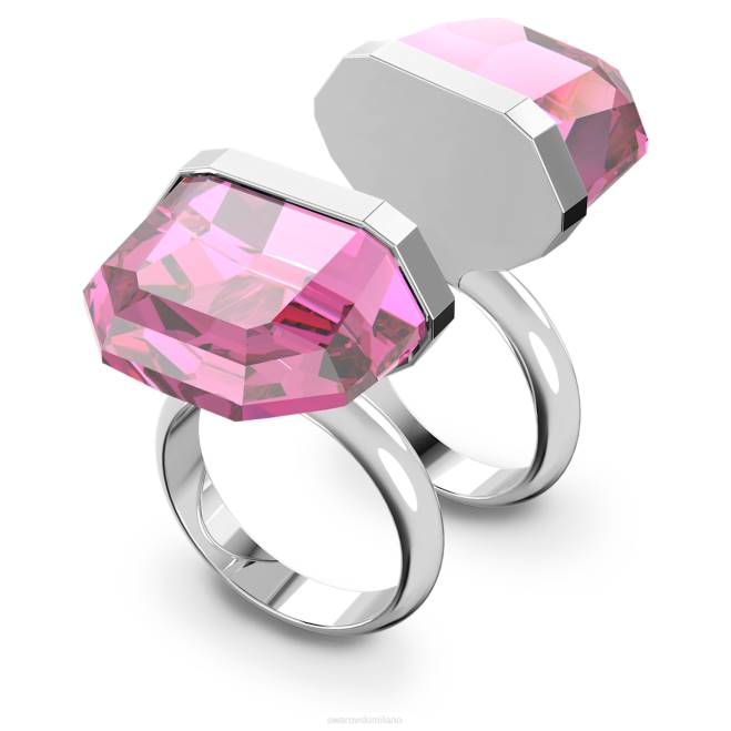 Swarovski DV4B1052 gioielleria chiusura magnetica, rosa, placcato rodio anello lucente