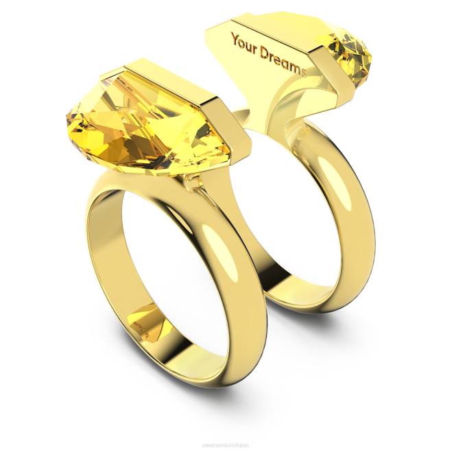 Swarovski DV4B1064 gioielleria chiusura magnetica, giallo, placcato color oro anello lucente