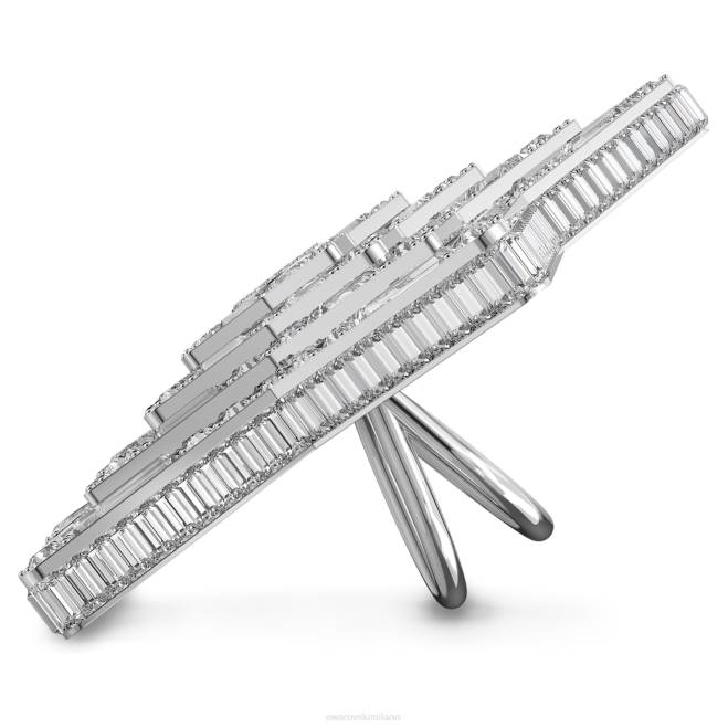 Swarovski DV4B1068 gioielleria tagli misti, stella, bianco, rodiato anello stellare