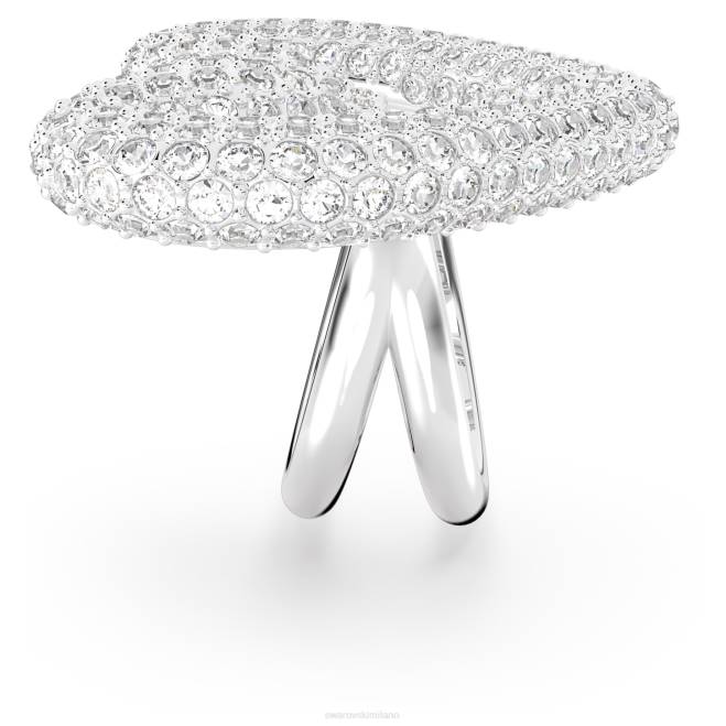 Swarovski DV4B1069 gioielleria cuore, bianco, placcato rodio un anello da cocktail