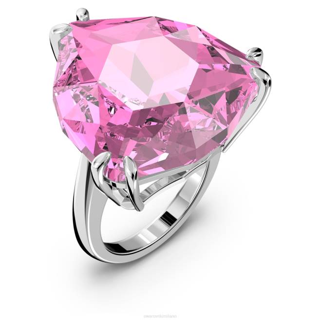 Swarovski DV4B1073 gioielleria taglio trilliant, rosa, placcato rodio Anello da cocktail Millenia
