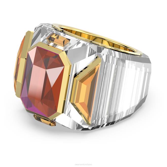 Swarovski DV4B1076 gioielleria rosa, placcato color oro anello da cocktail cromato