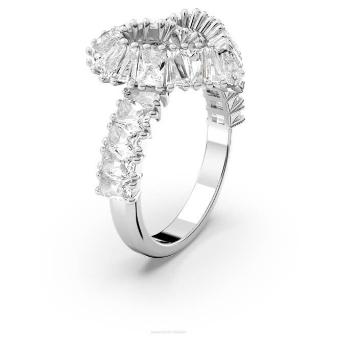 Swarovski DV4B1095 gioielleria tagli misti, cuore, bianco, rodiato anello da cocktail Matrix