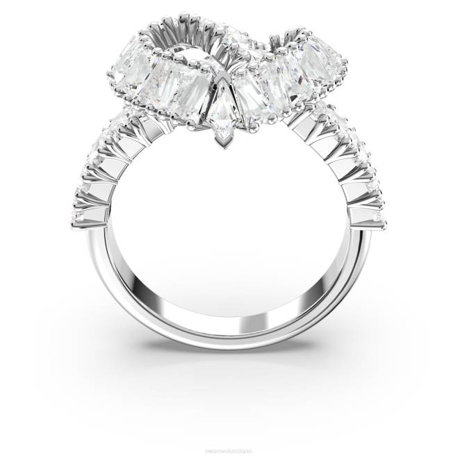 Swarovski DV4B1095 gioielleria tagli misti, cuore, bianco, rodiato anello da cocktail Matrix