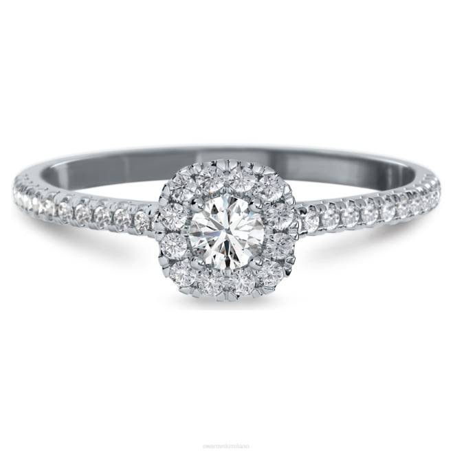 Swarovski DV4B978 gioielleria argento sterling, rodiato anello degli elementi essenziali