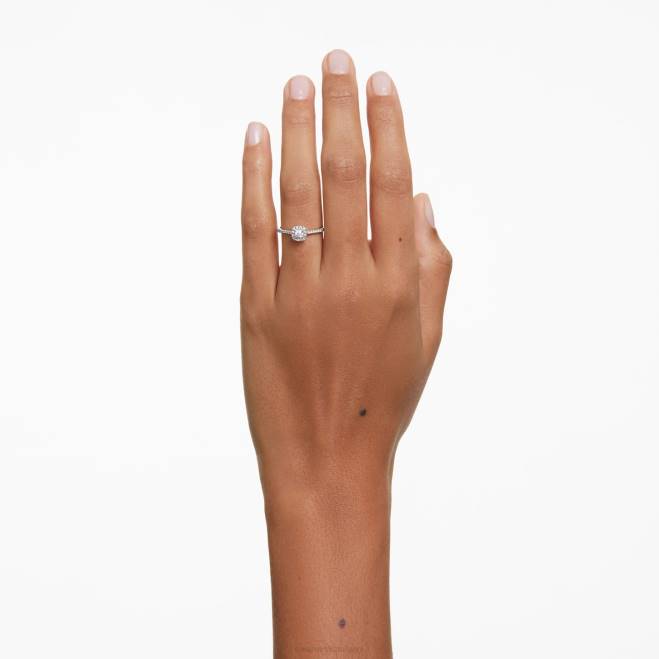 Swarovski DV4B978 gioielleria argento sterling, rodiato anello degli elementi essenziali