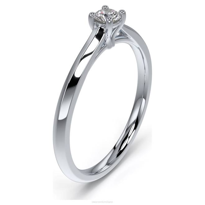 Swarovski DV4B982 gioielleria argento sterling, rodiato anello degli elementi essenziali