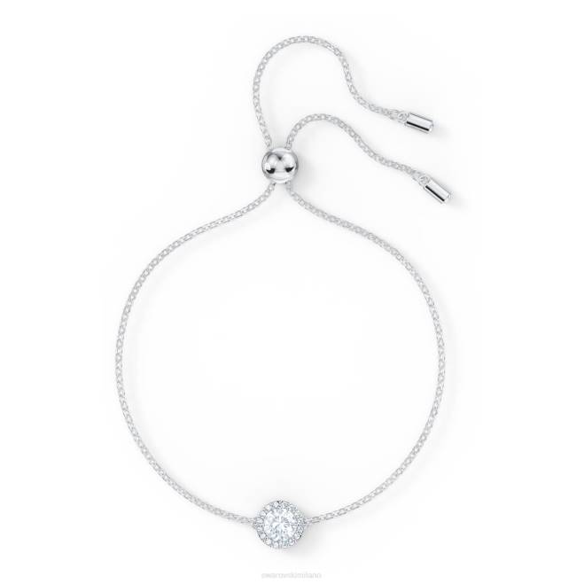 Swarovski DV4B424 gioielleria taglio rotondo, bianco, placcato rodio braccialetto angelico