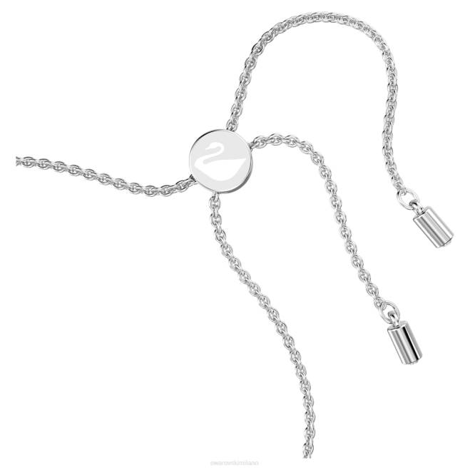 Swarovski DV4B425 gioielleria taglio quadrato, blu, placcato rodio braccialetto angelico