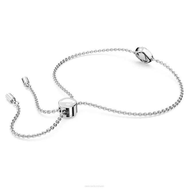 Swarovski DV4B425 gioielleria taglio quadrato, blu, placcato rodio braccialetto angelico