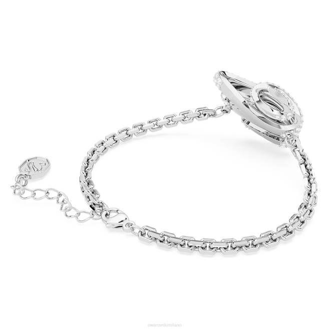 Swarovski DV4B433 gioielleria cuore, bianco, placcato rodio braccialetto Volta