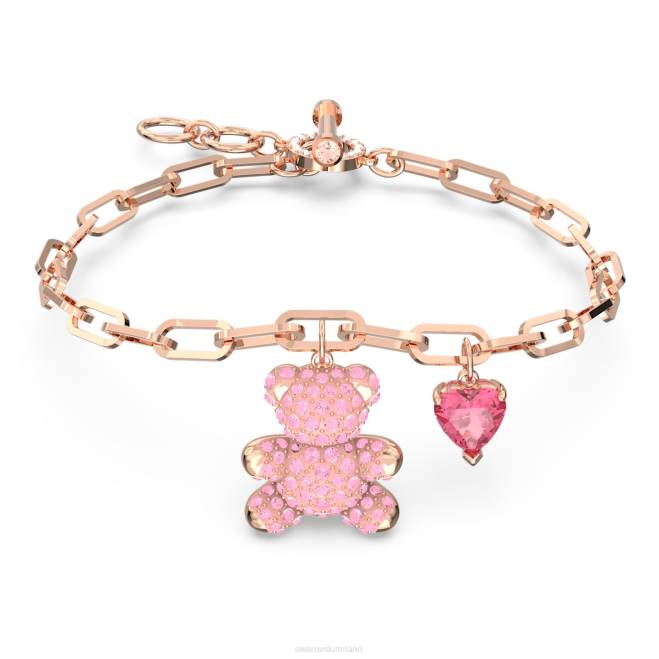 Swarovski DV4B434 gioielleria orsetto, rosa, placcato tonalità oro rosa braccialetto di orsacchiotto