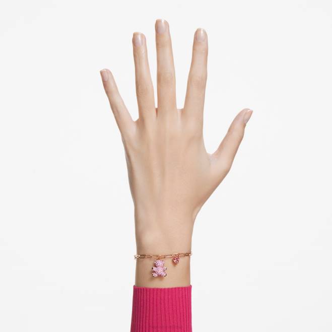 Swarovski DV4B434 gioielleria orsetto, rosa, placcato tonalità oro rosa braccialetto di orsacchiotto