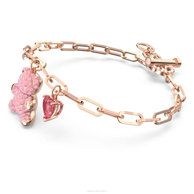 Swarovski DV4B434 gioielleria orsetto, rosa, placcato tonalità oro rosa braccialetto di orsacchiotto