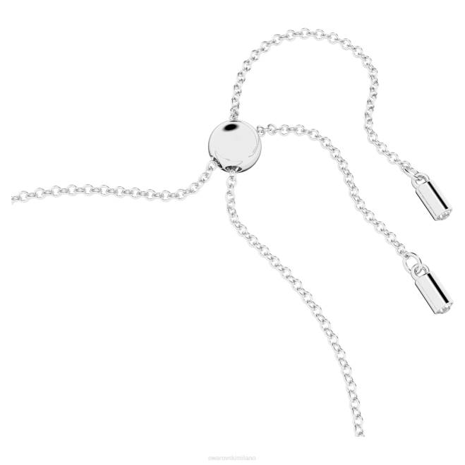 Swarovski DV4B435 gioielleria infinito e cuore, bianco, placcato rodio braccialetto infinito