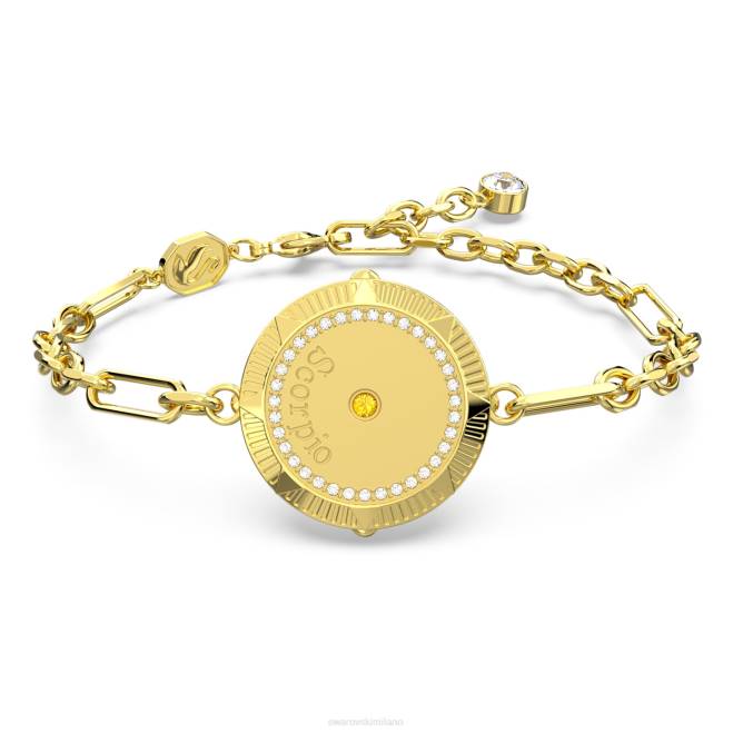 Swarovski DV4B436 gioielleria scorpione, tono oro, placcato color oro braccialetto dello zodiaco
