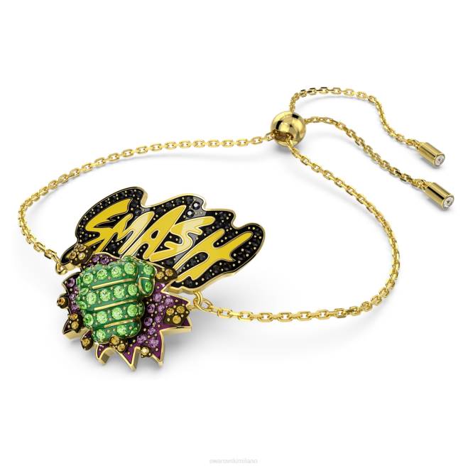 Swarovski DV4B438 gioielleria multicolore, placcato color oro braccialetto di Marvel Hulk