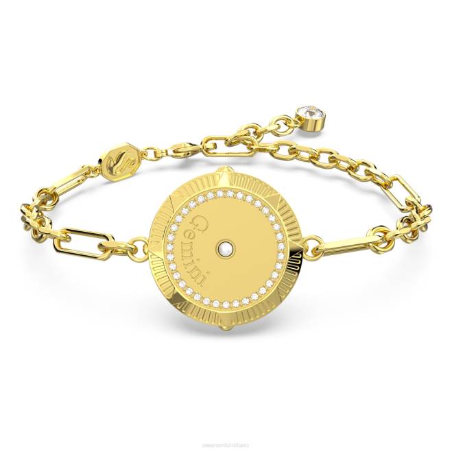 Swarovski DV4B439 gioielleria gemelli, tono oro, placcato color oro braccialetto dello zodiaco