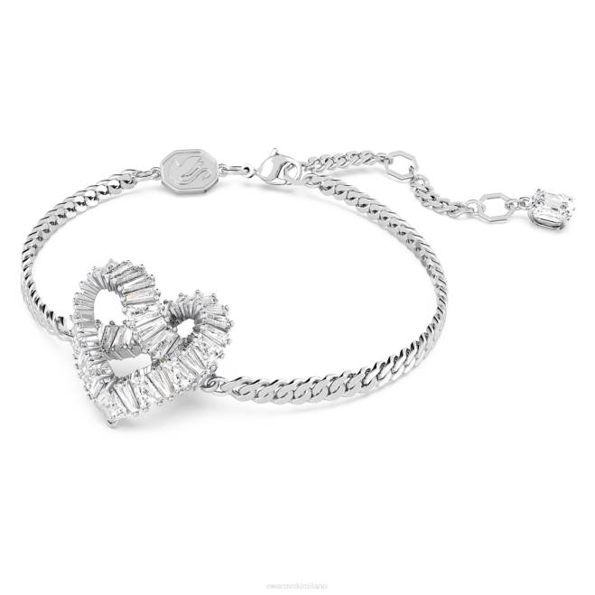 Swarovski DV4B440 gioielleria cuore, bianco, placcato rodio braccialetto matrice