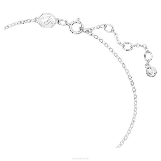 Swarovski DV4B442 gioielleria fiocco, bianco, placcato rodio braccialetto Volta