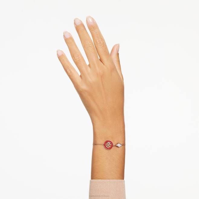 Swarovski DV4B445 gioielleria rosso, placcato tonalità oro rosa braccialetto alea