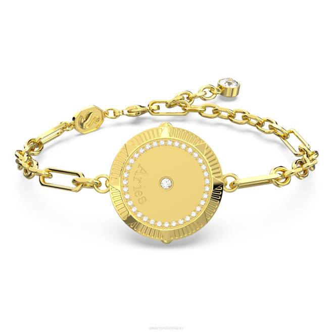 Swarovski DV4B448 gioielleria ariete, tono oro, placcato color oro braccialetto dello zodiaco