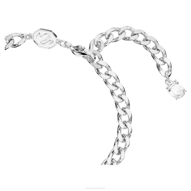 Swarovski DV4B453 gioielleria tagli misti, bianchi, rodiati braccialetto destrezza