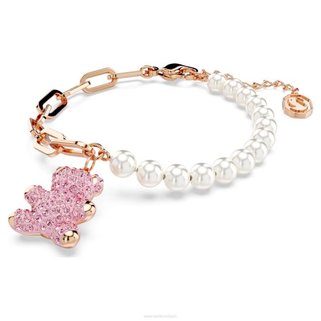 Swarovski DV4B454 gioielleria orsetto, rosa, placcato tonalità oro rosa braccialetto di orsacchiotto